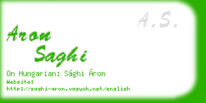 aron saghi business card