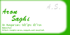 aron saghi business card